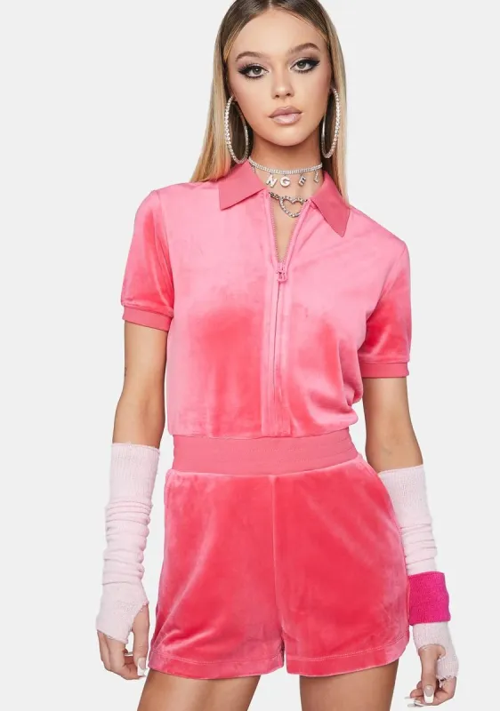 Big Bling Velour Romper sold by Dolls Kill