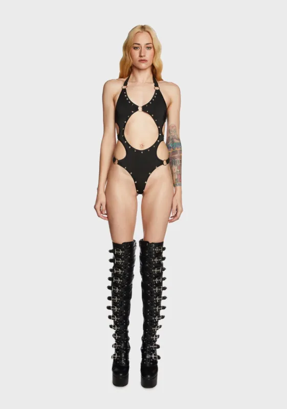 Rockstar Rebellion Cutout Bodysuit sold by Dolls Kill