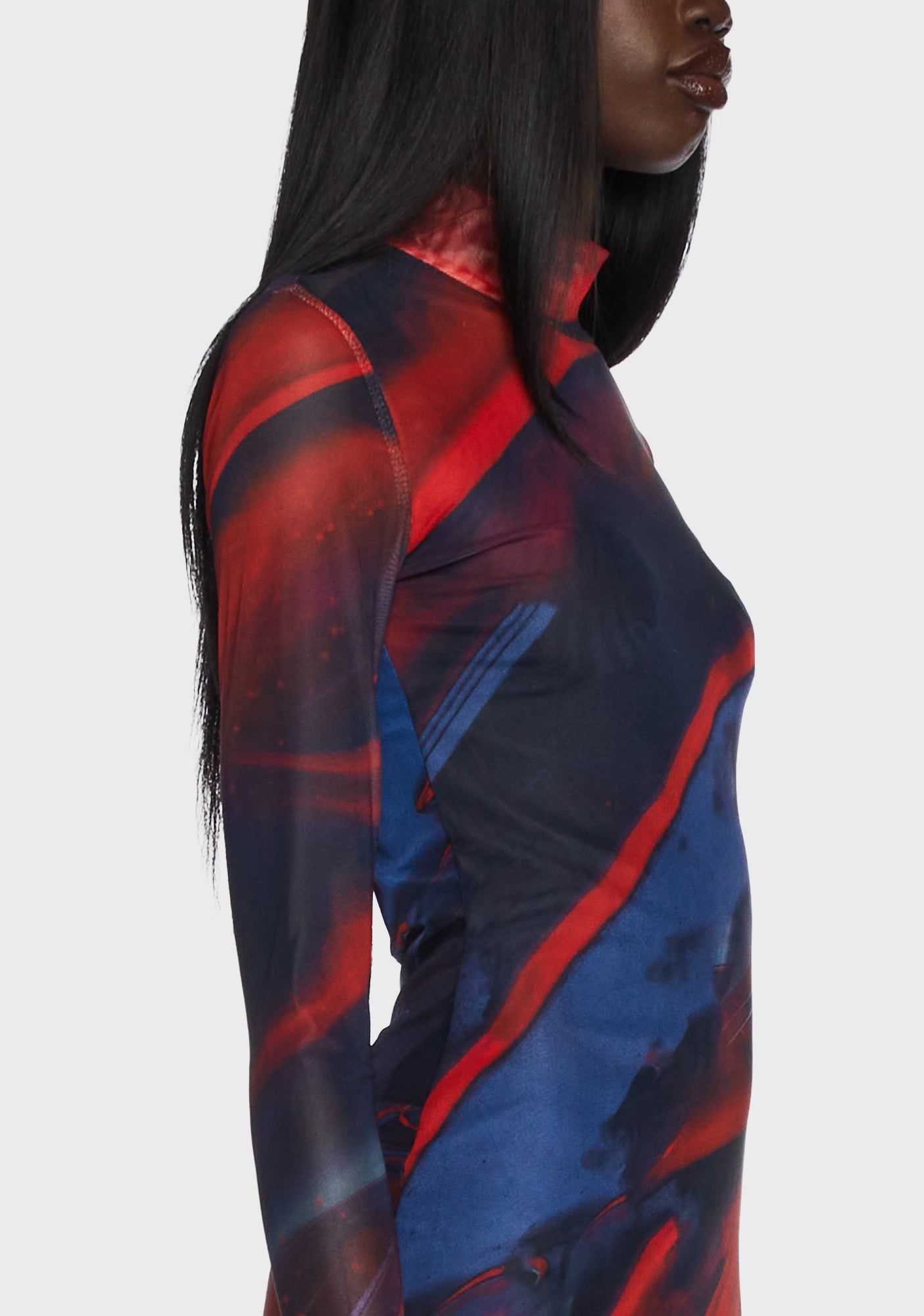 Sparks Fly Mesh Mini Dress sold by Dolls Kill product image thumbnail 5