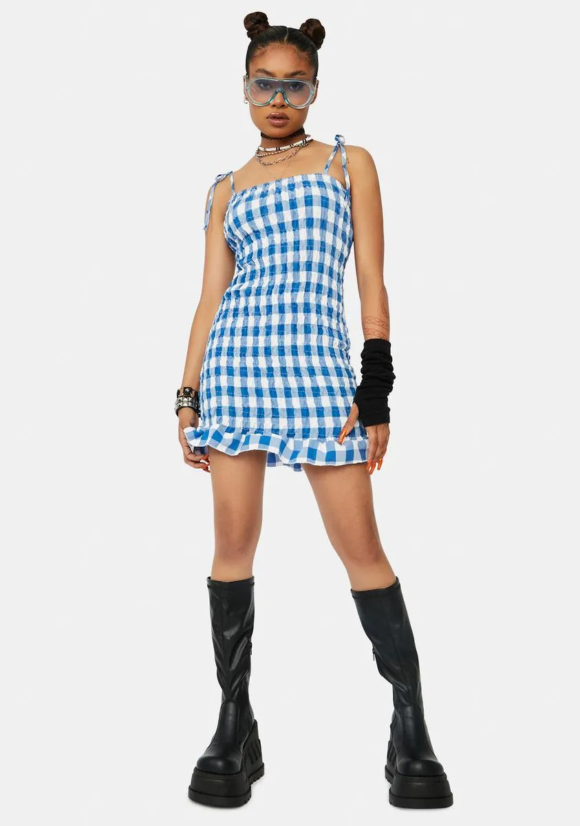 Royal Good Ideas Gingham Mini Dress sold by Dolls Kill product image thumbnail 3