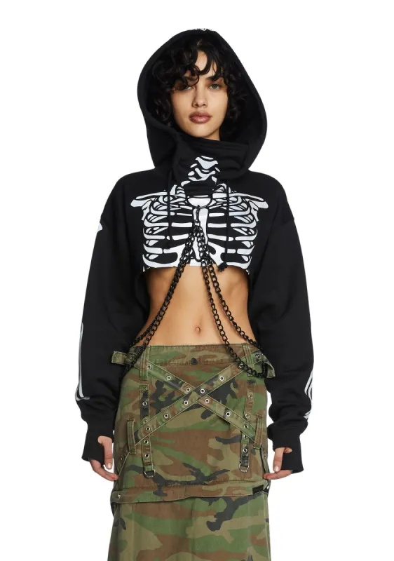 Flesh N' Bones Reflective Hoodie sold by Dolls Kill