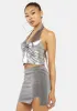Silver Metallic Dapa Top sold by Dolls Kill