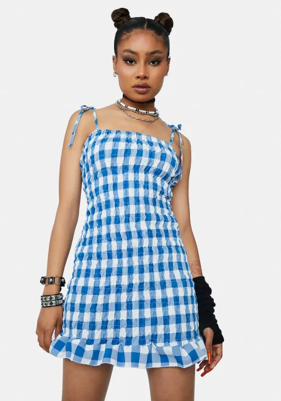 Royal Good Ideas Gingham Mini Dress sold by Dolls Kill