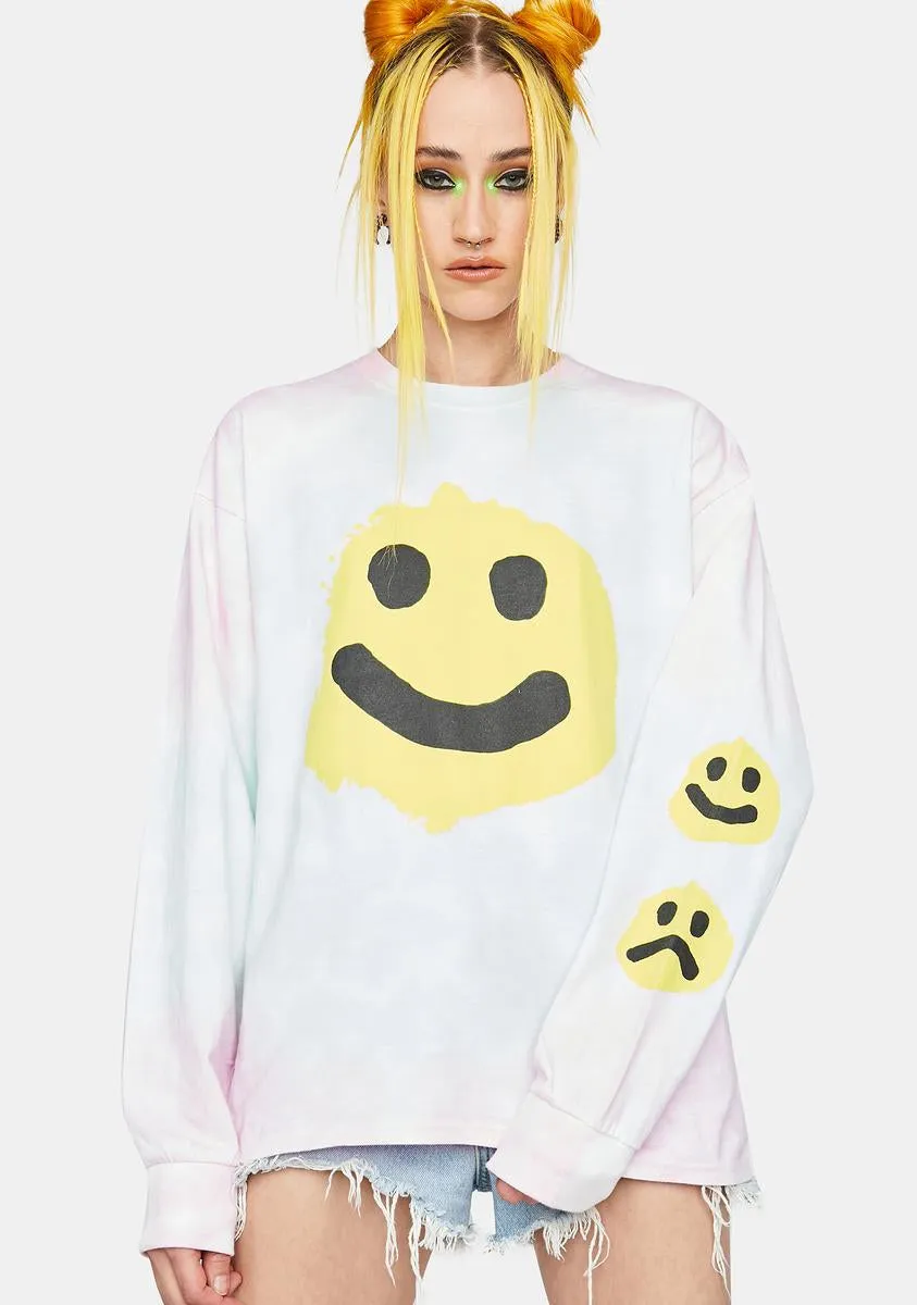 Happy Face Graphic Tee sold by Dolls Kill