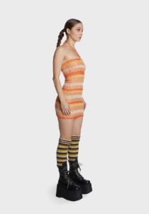 Multi Cut And Sew Halter Dress sold by Dolls Kill