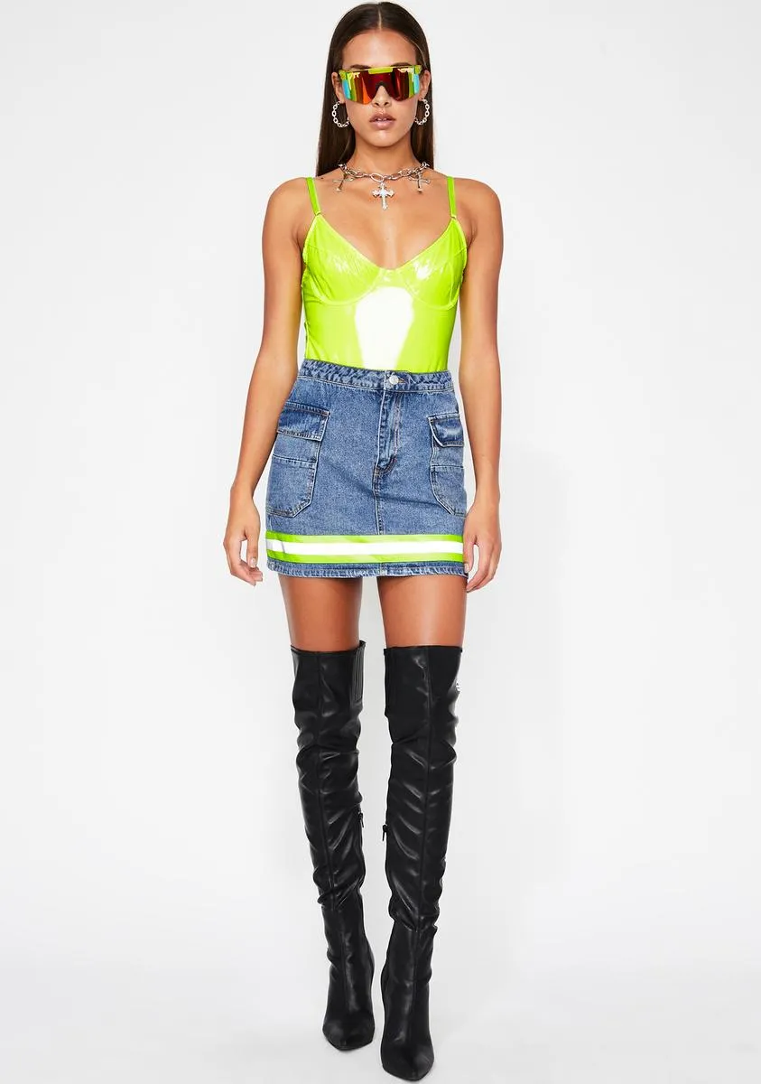 Neon Crash Course Vinyl Bodysuit sold by Dolls Kill product image thumbnail 3