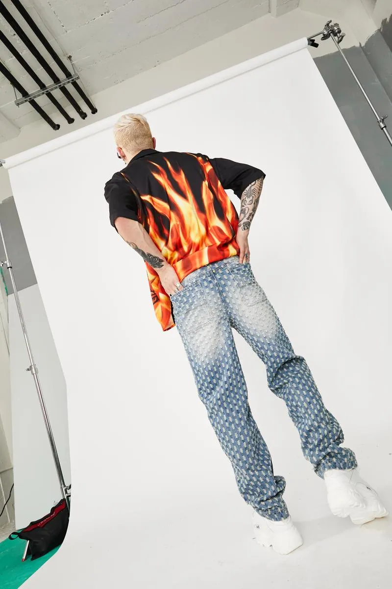 Light Blue Distressed Skate Jeans sold by Dolls Kill product image thumbnail 4