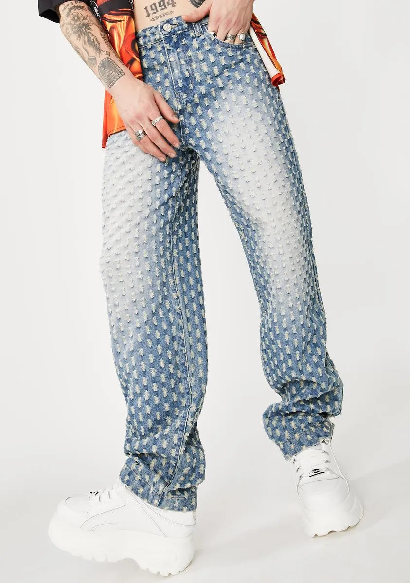 Light Blue Distressed Skate Jeans sold by Dolls Kill product image thumbnail 2