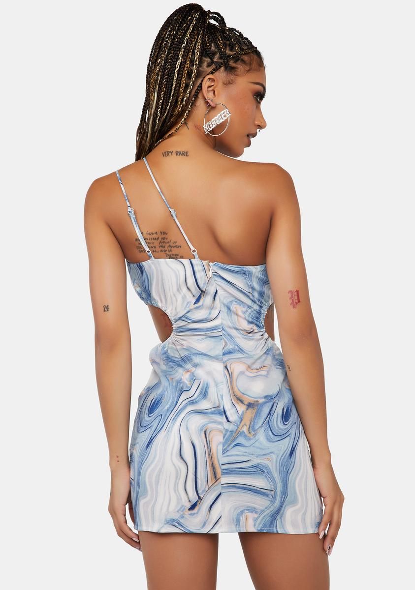 Blue Abstract Swirl Mini Dress sold by Dolls Kill product image thumbnail 4