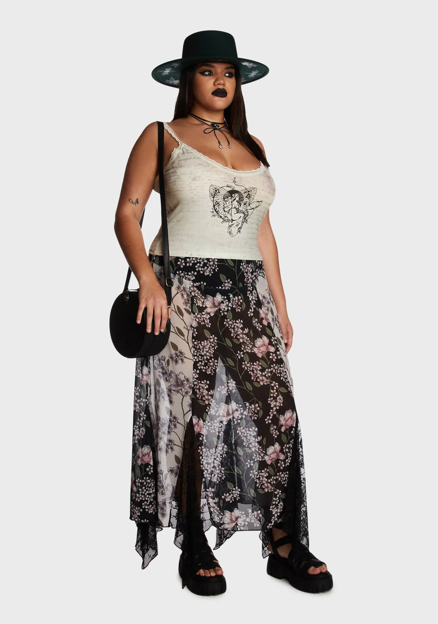 Plus Voice In A Bottle Maxi Skirt sold by Dolls Kill product image thumbnail 4