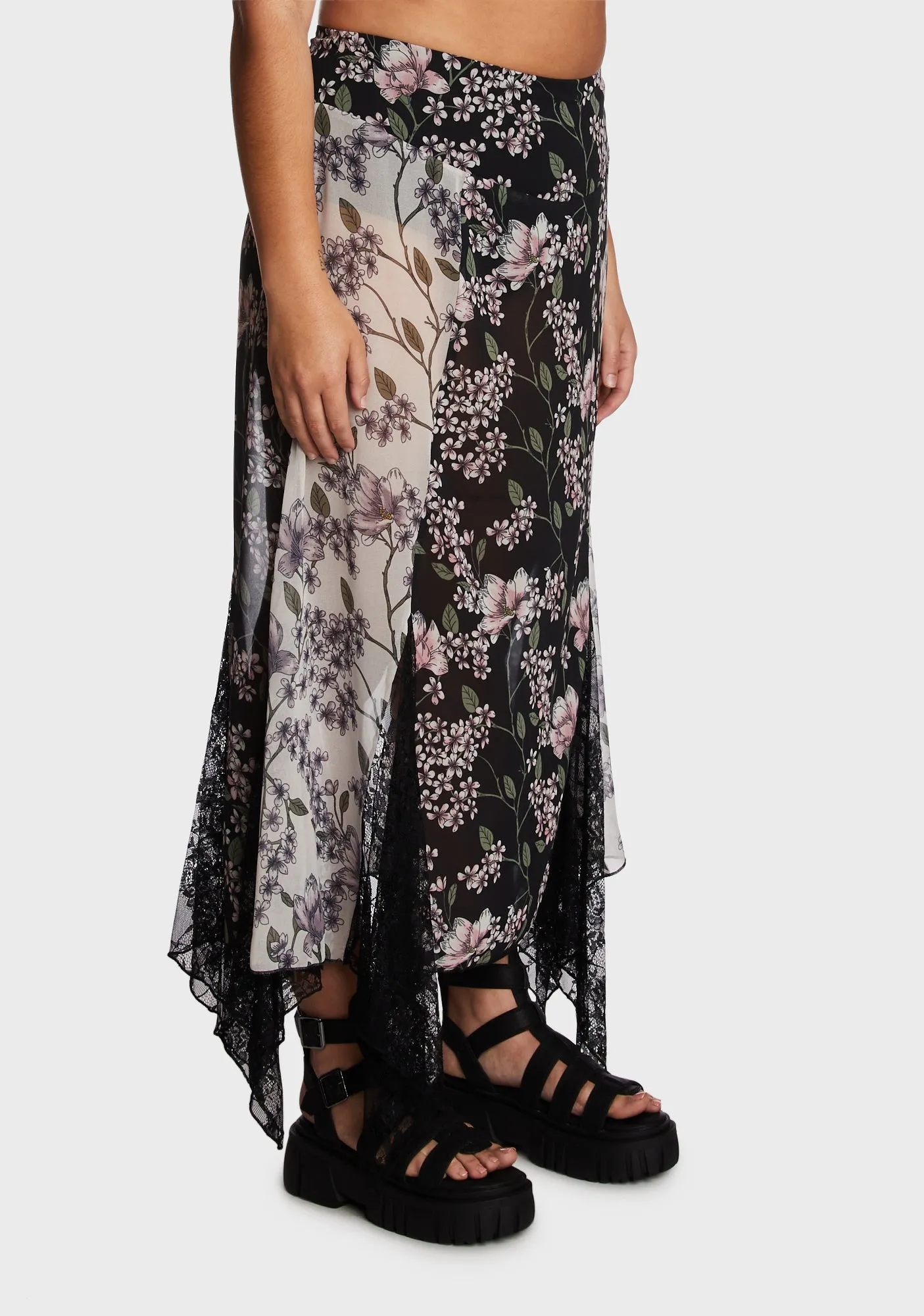Plus Voice In A Bottle Maxi Skirt sold by Dolls Kill product image thumbnail 3