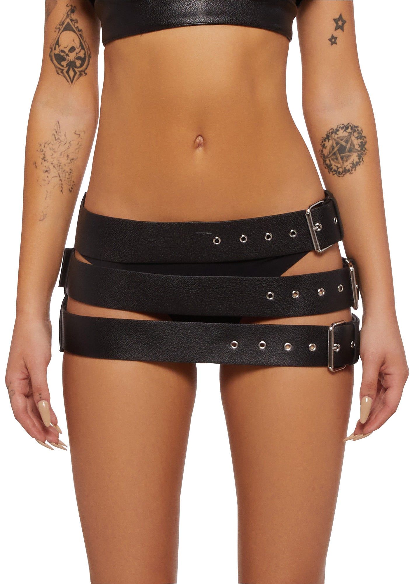 Belt Mini Skirt - Black sold by Dolls Kill product image thumbnail 5