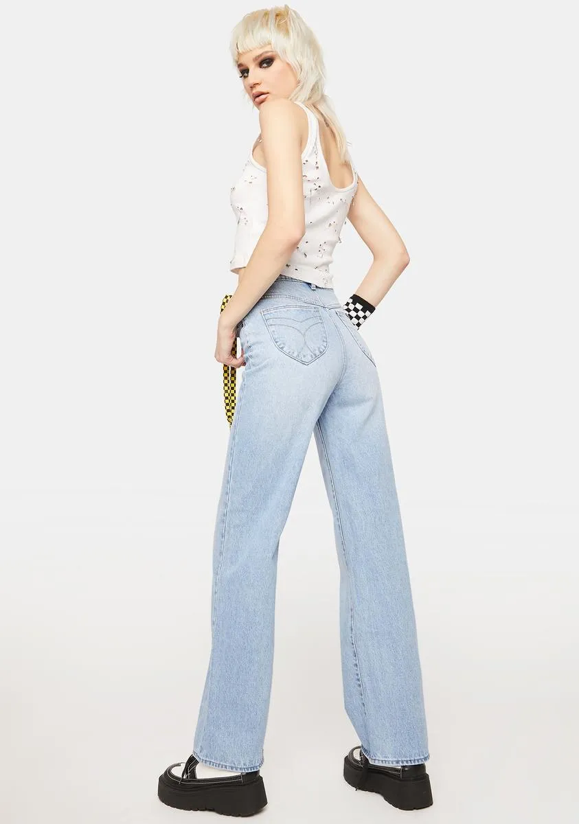 Old Stone Heidi Wide Leg Jeans sold by Dolls Kill product image thumbnail 4