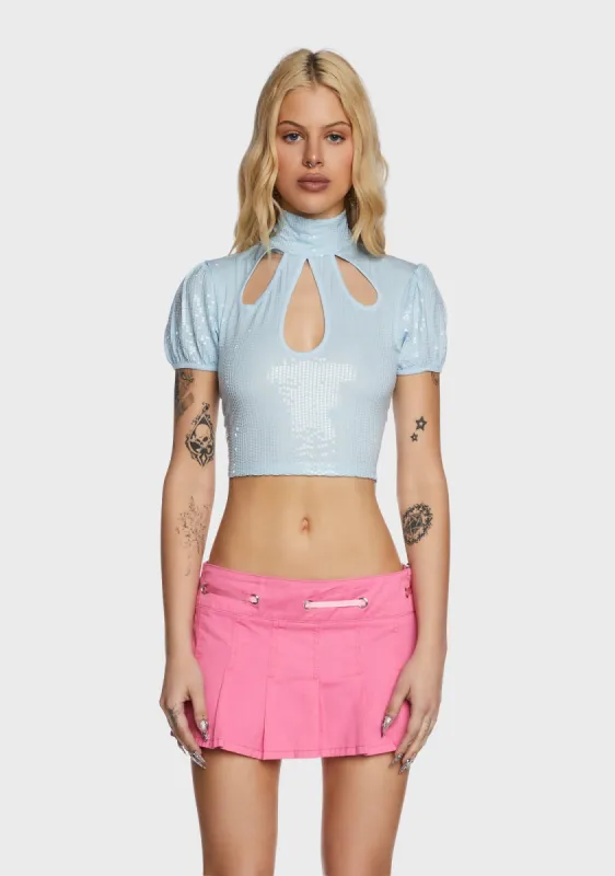 Youthquake Sequin Crop Top sold by Dolls Kill