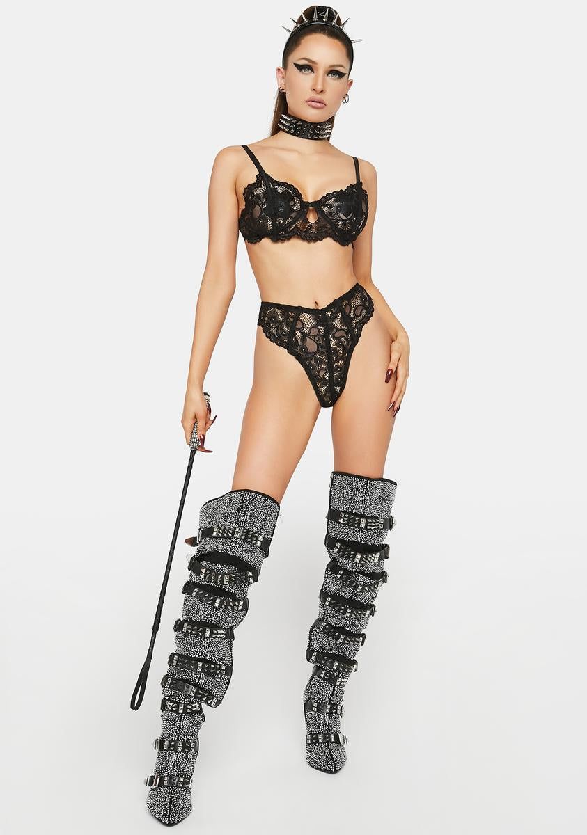 Do It Lace Lingerie Set sold by Dolls Kill product image thumbnail 3