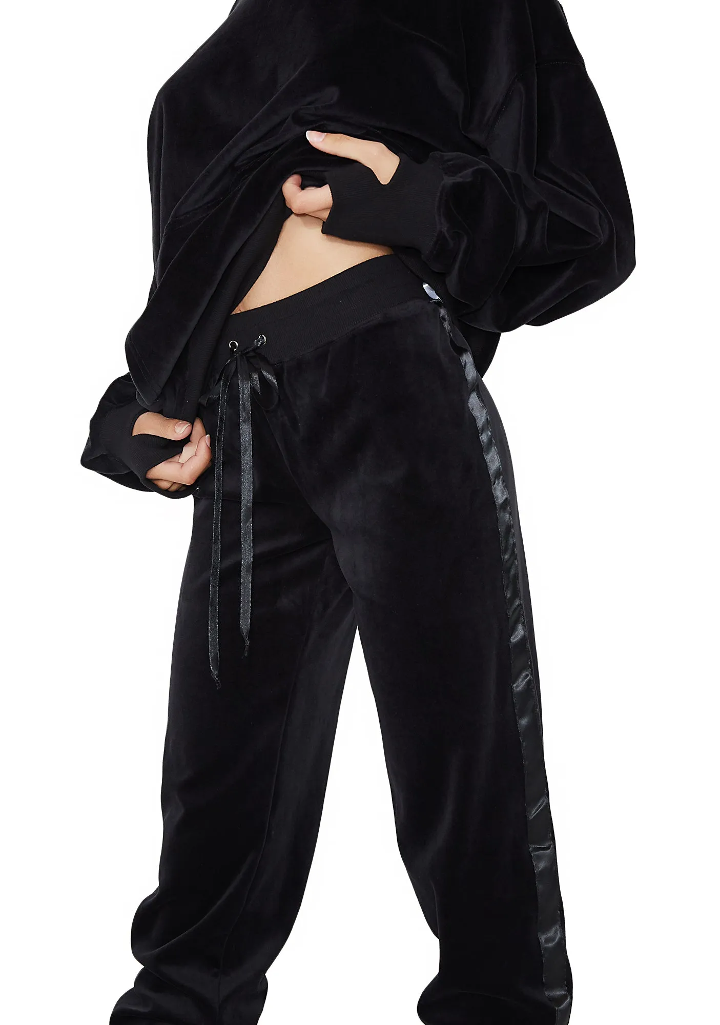 Doll Domination Velour Track Pants sold by Dolls Kill product image thumbnail 3