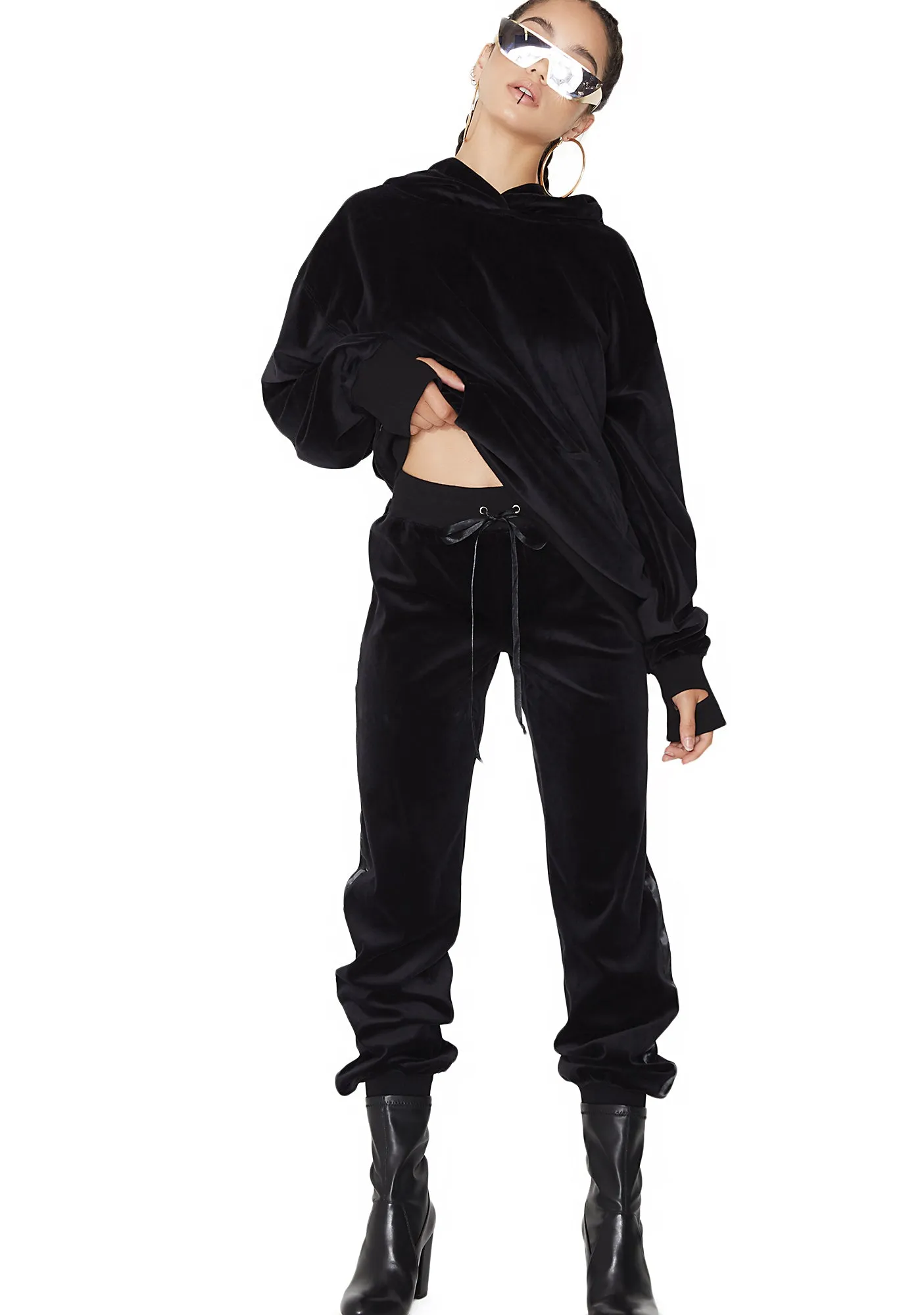Doll Domination Velour Track Pants sold by Dolls Kill product image thumbnail 4