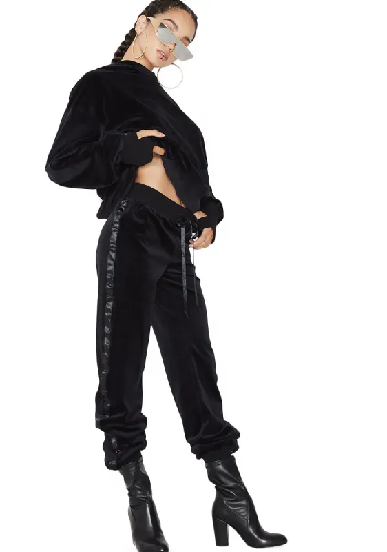 Doll Domination Velour Track Pants sold by Dolls Kill