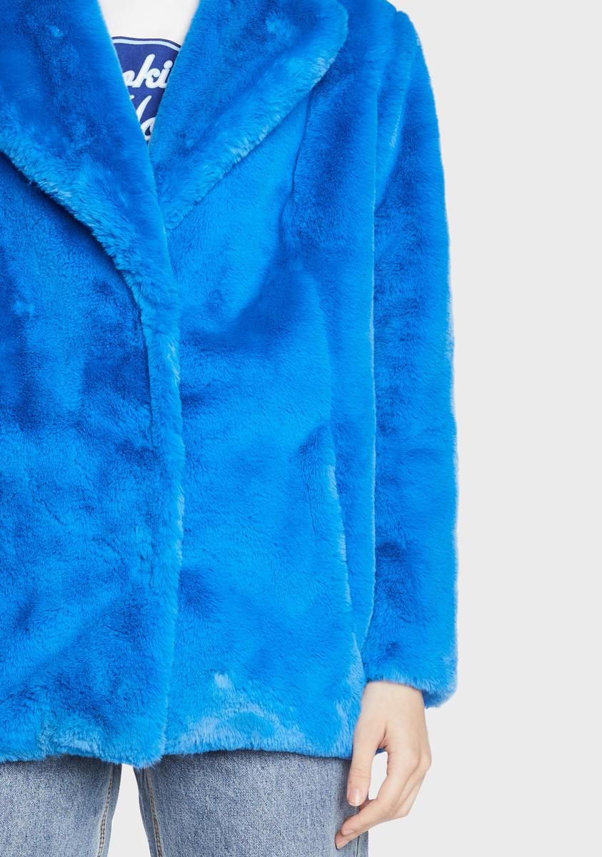Blue Hendrix Faux Fur Coat sold by Dolls Kill product image thumbnail 2