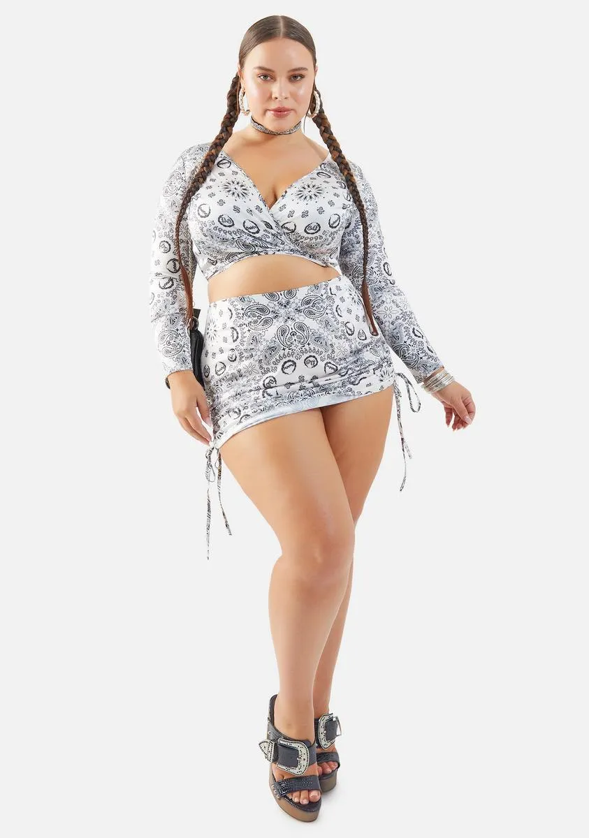 Plus Salty After Sundown Wrap Crop Top sold by Dolls Kill product image thumbnail 3