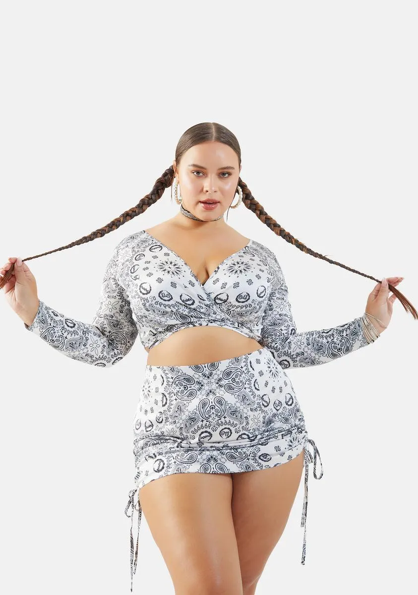 Plus Salty After Sundown Wrap Crop Top sold by Dolls Kill product image thumbnail 2