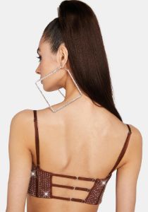 Brown Morph Rhinestone Bustier sold by Dolls Kill