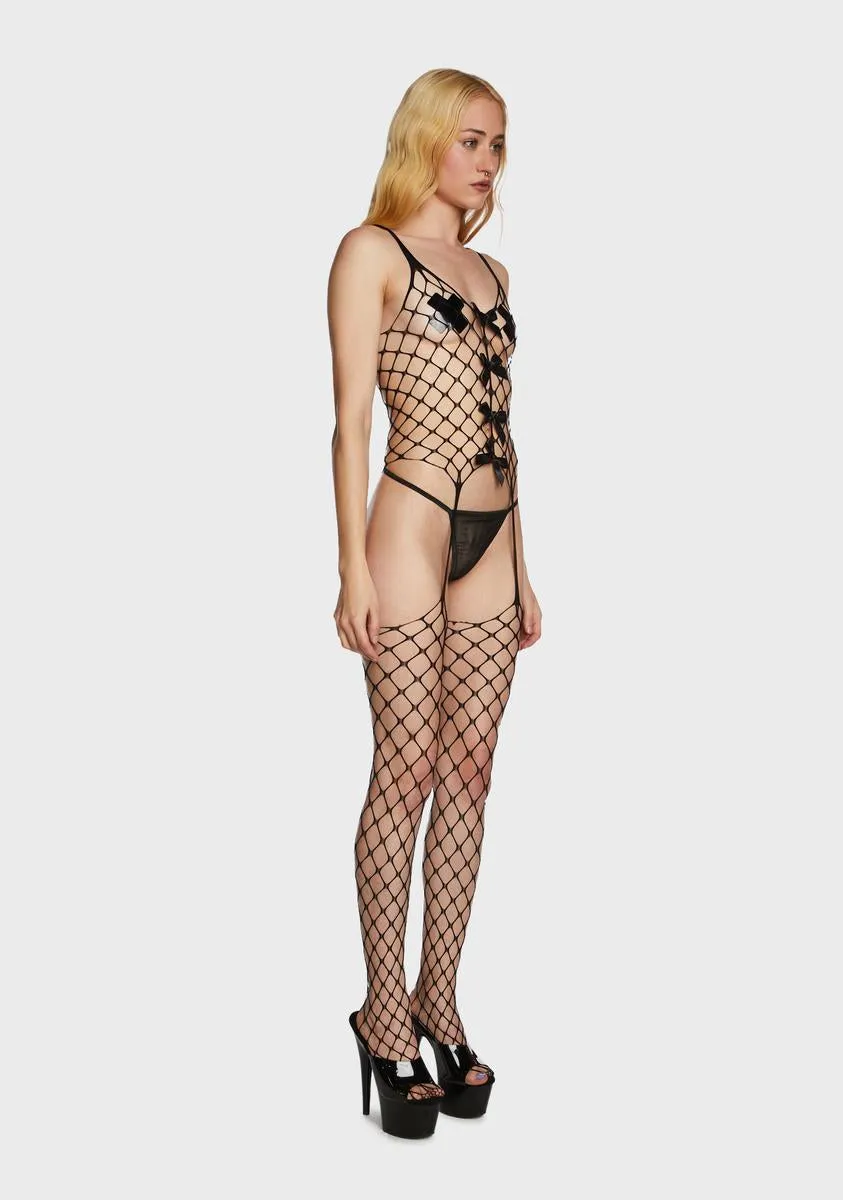 Unwrapped Fishnet Bodystocking sold by Dolls Kill product image thumbnail 3