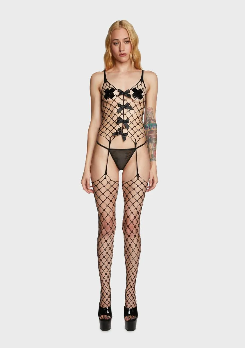 Unwrapped Fishnet Bodystocking sold by Dolls Kill