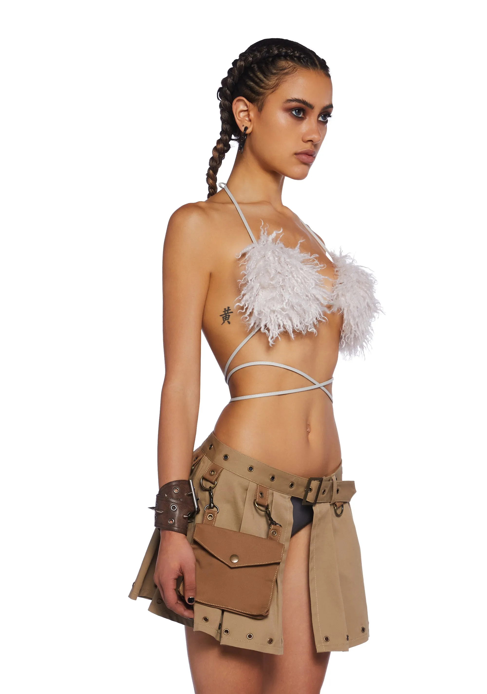 Icy Revival Faux Fur Top - White sold by Dolls Kill product image thumbnail 3