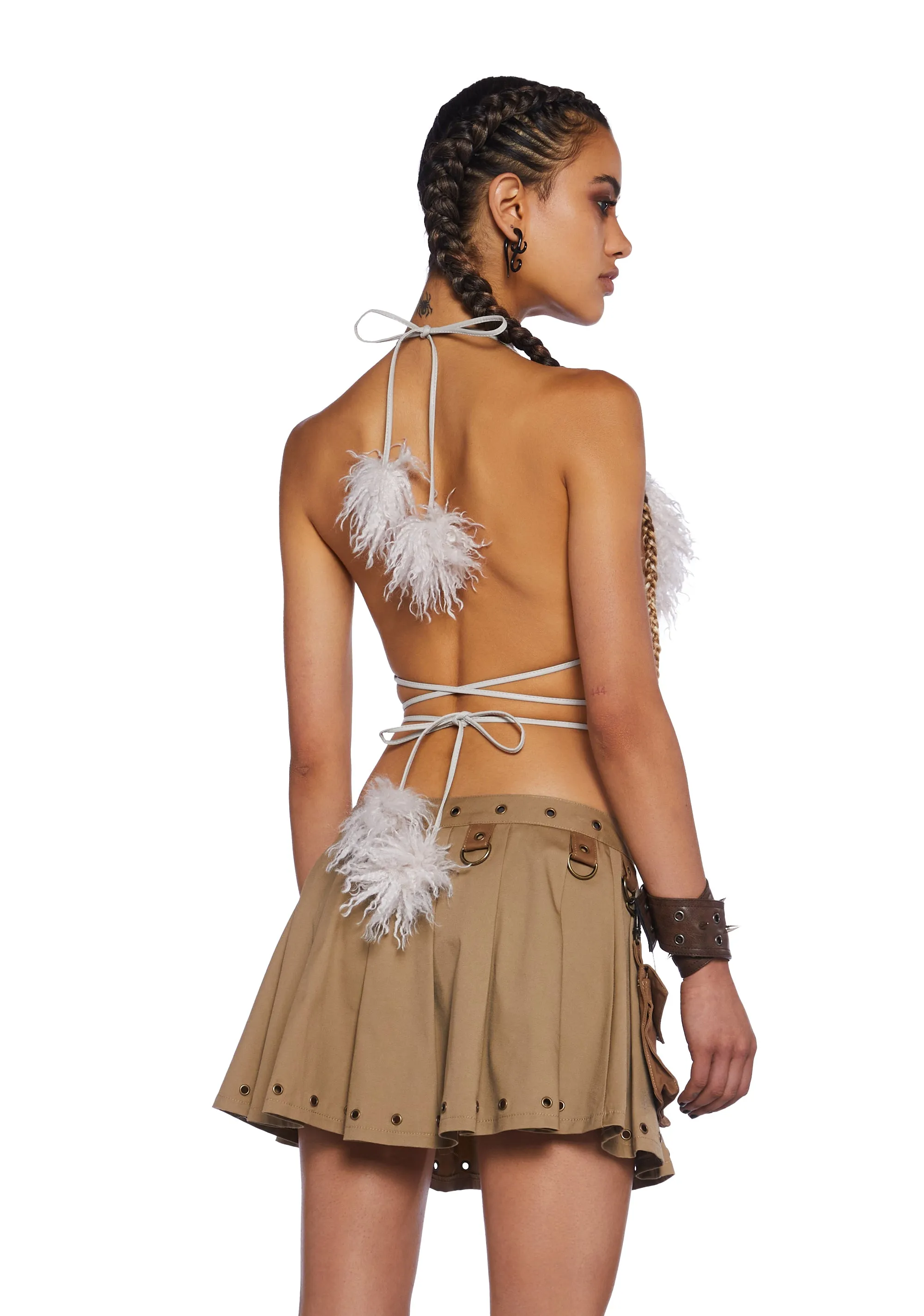 Icy Revival Faux Fur Top - White sold by Dolls Kill product image thumbnail 4