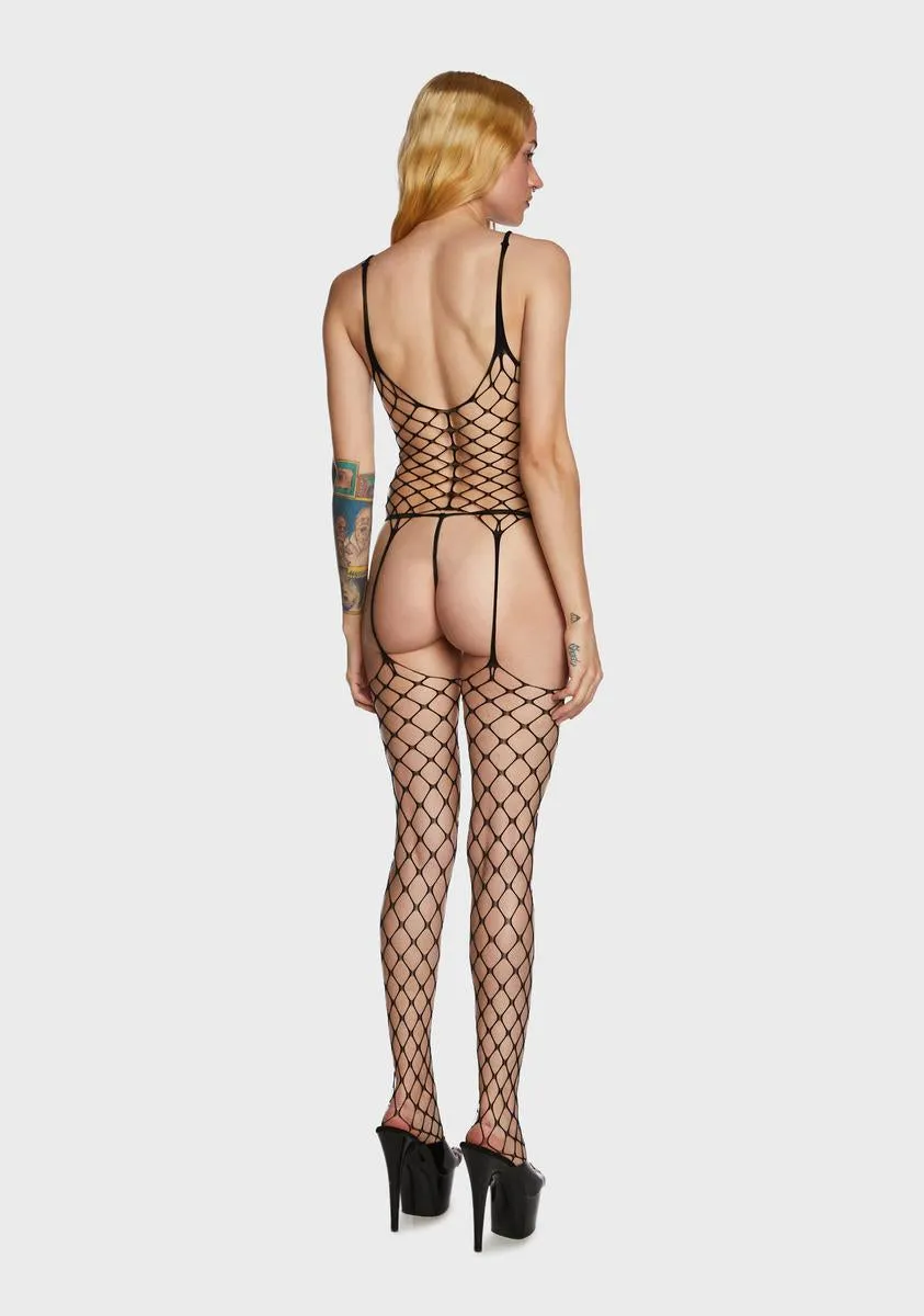 Unwrapped Fishnet Bodystocking sold by Dolls Kill product image thumbnail 4