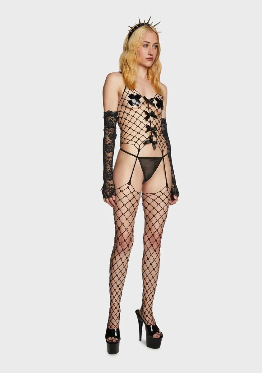 Unwrapped Fishnet Bodystocking sold by Dolls Kill product image thumbnail 5