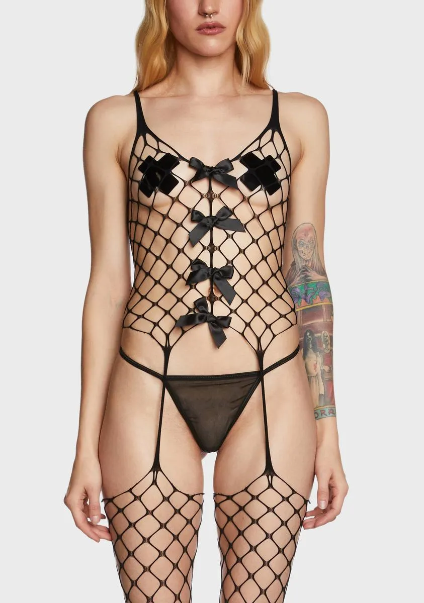 Unwrapped Fishnet Bodystocking sold by Dolls Kill product image thumbnail 2