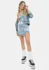 Rose Flock Silver Blue Coti Mini Dress sold by Dolls Kill
