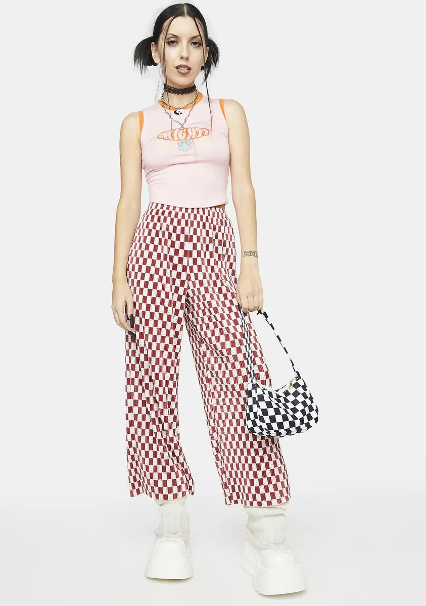 Red Checkered Trousers sold by Dolls Kill product image thumbnail 3