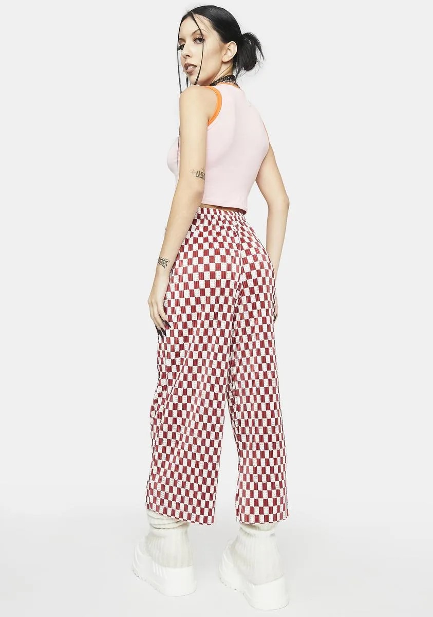 Red Checkered Trousers sold by Dolls Kill product image thumbnail 4