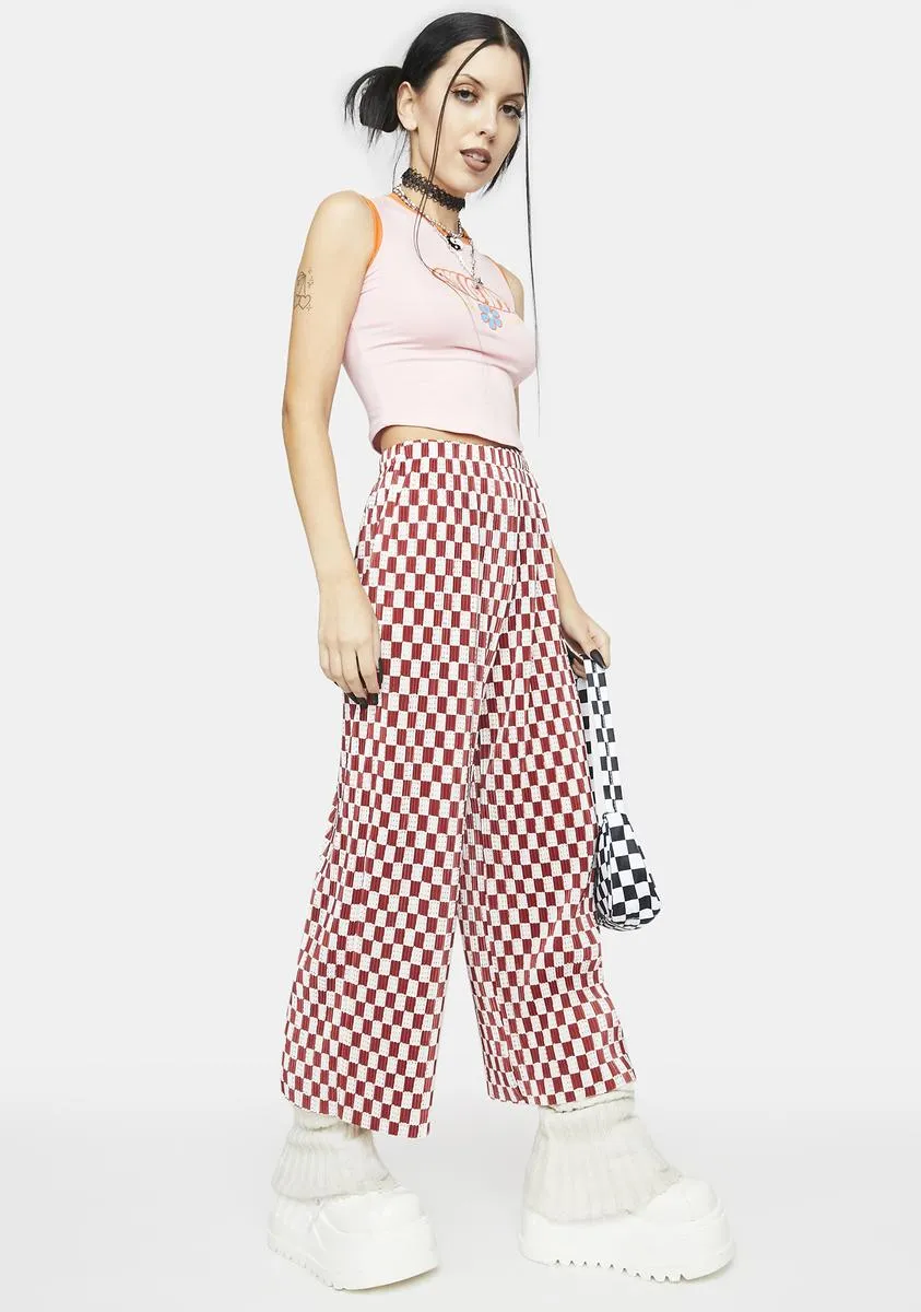 Red Checkered Trousers sold by Dolls Kill product image thumbnail 2