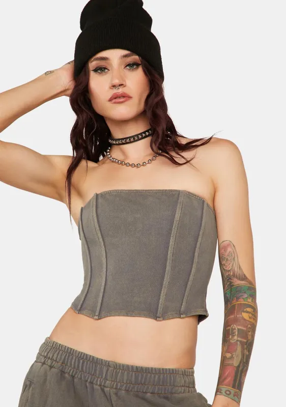 Just Relax Crop Bustier sold by Dolls Kill