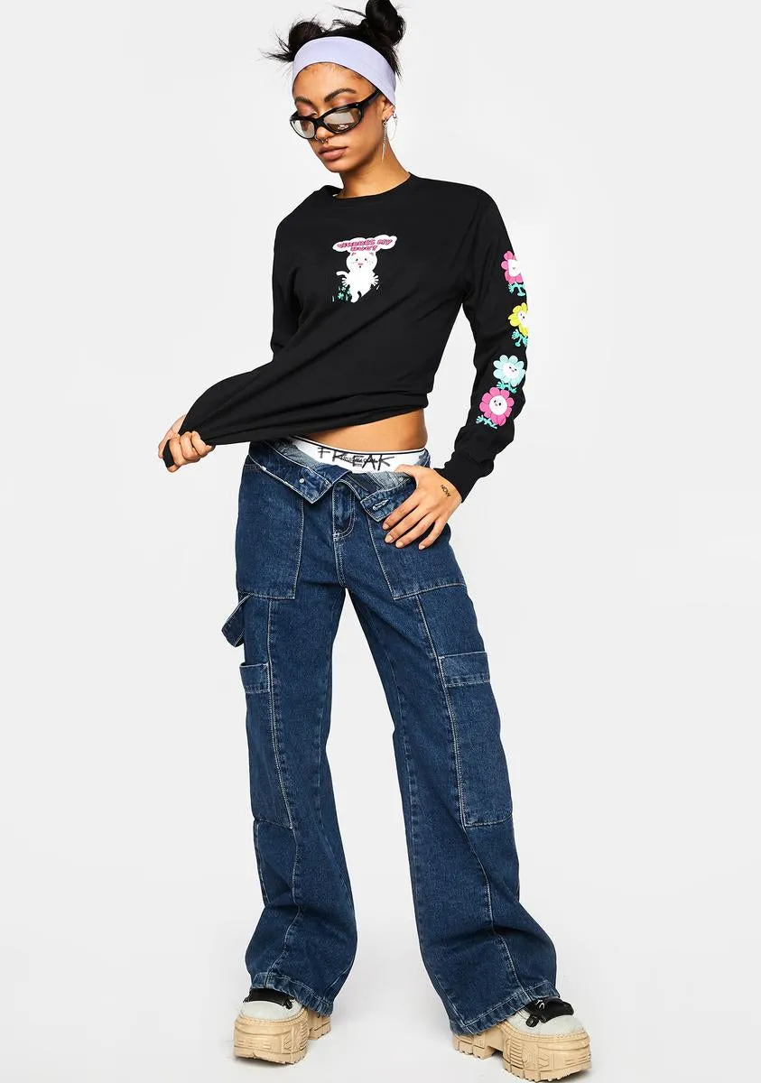 Where's My Hug Long Sleeve Graphic Tee sold by Dolls Kill product image thumbnail 3