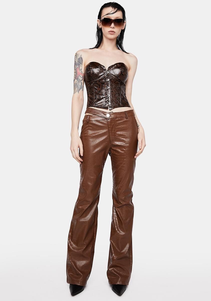 Get Up And Go Vegan Leather Pants sold by Dolls Kill product image thumbnail 3