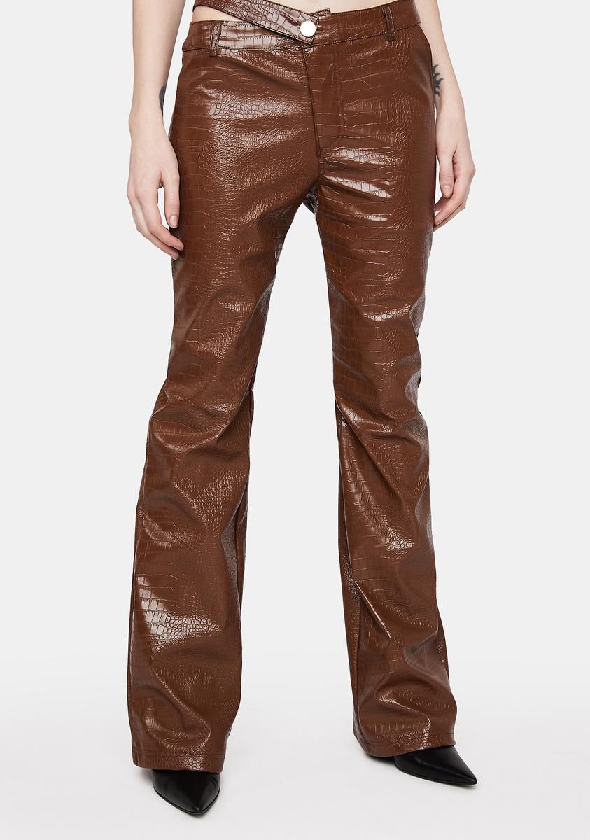 Get Up And Go Vegan Leather Pants sold by Dolls Kill