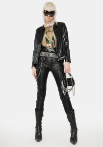 Rough 'Em Up Vegan Leather Jacket sold by Dolls Kill