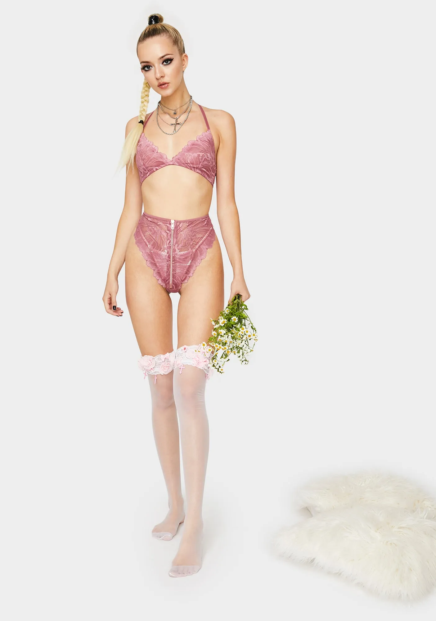 Evette Floral Bra Set sold by Dolls Kill product image thumbnail 3