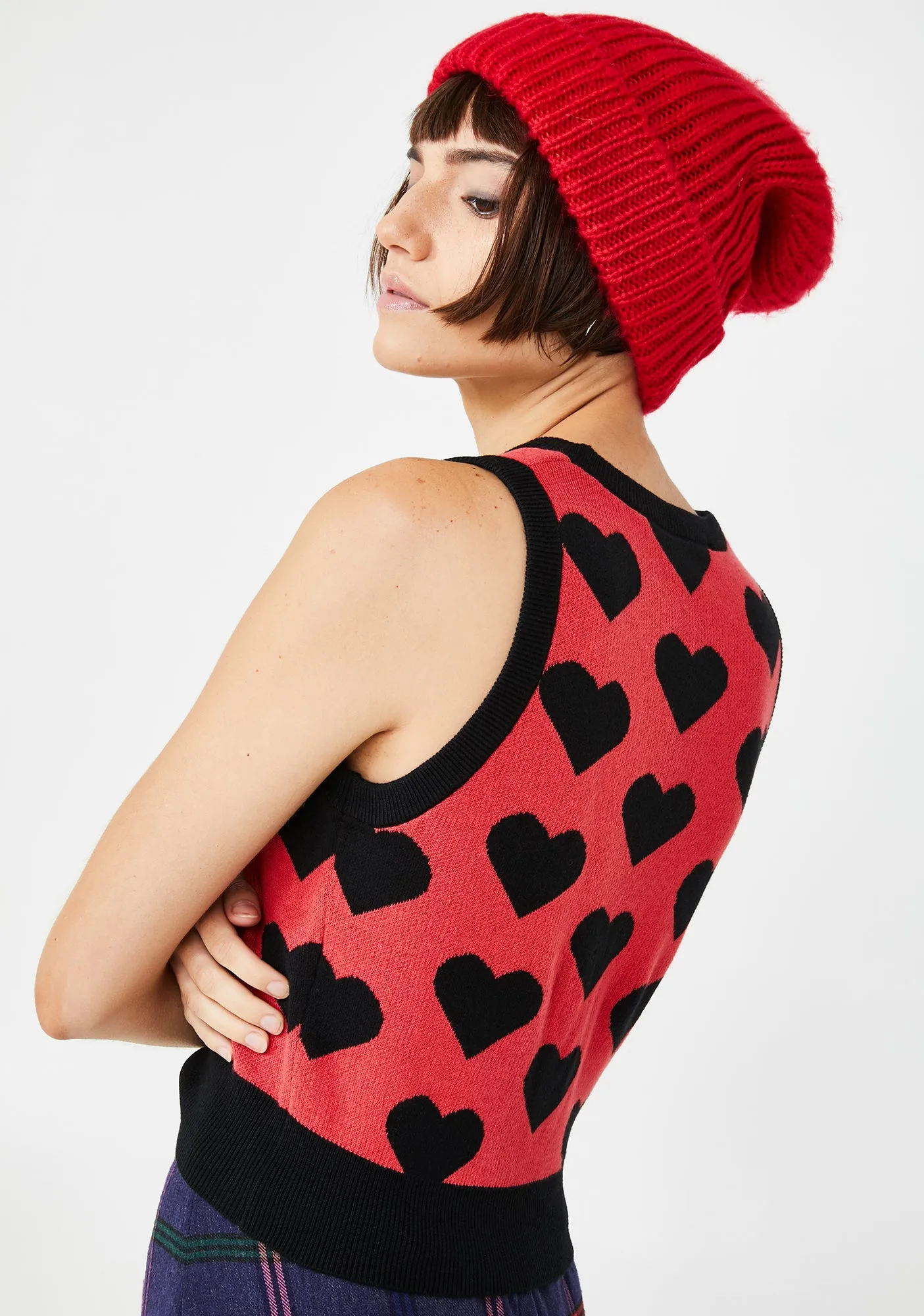 Knit Heart Tank Top sold by Dolls Kill product image thumbnail 4