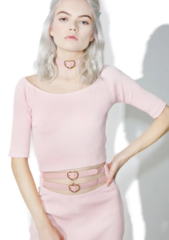 Candy Heart Choker Top sold by Dolls Kill