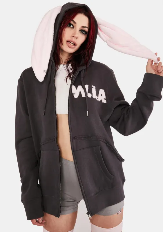 Dark Pup Zip Up Hoodie sold by Dolls Kill