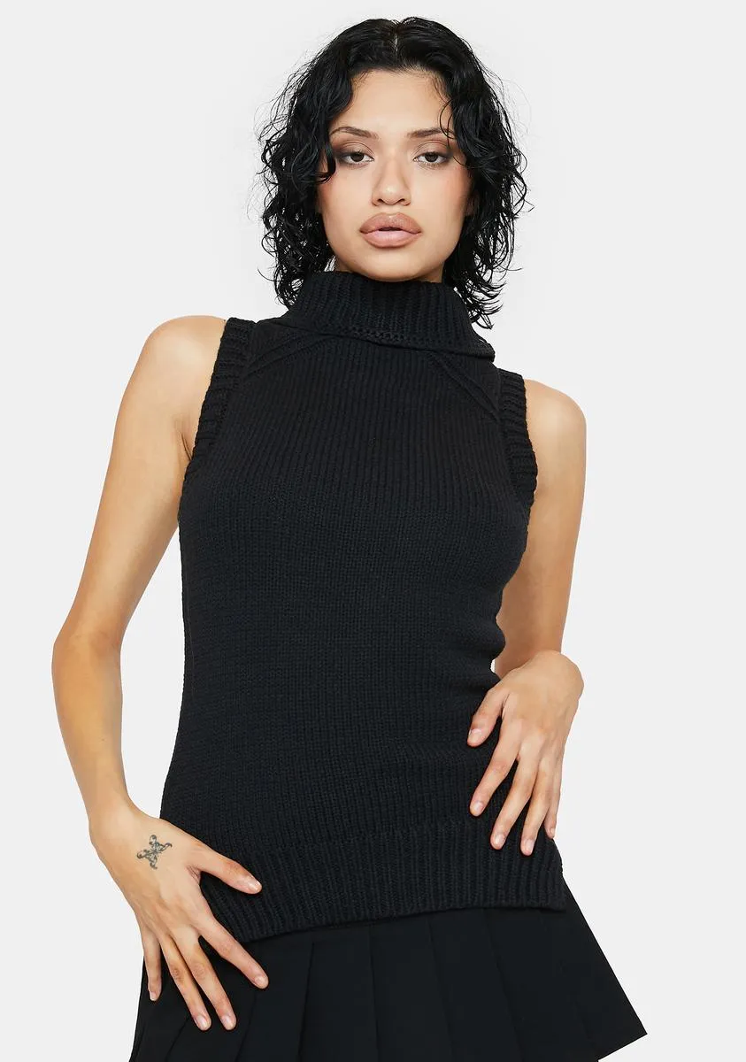 Slick Get Real Turtle Neck Tank Top sold by Dolls Kill
