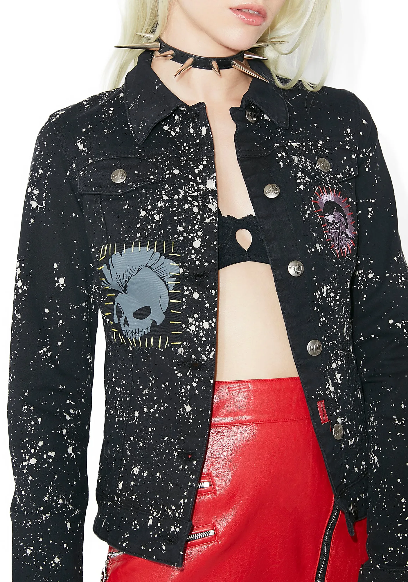 Bleach And Patch Trucker Jacket sold by Dolls Kill product image thumbnail 3