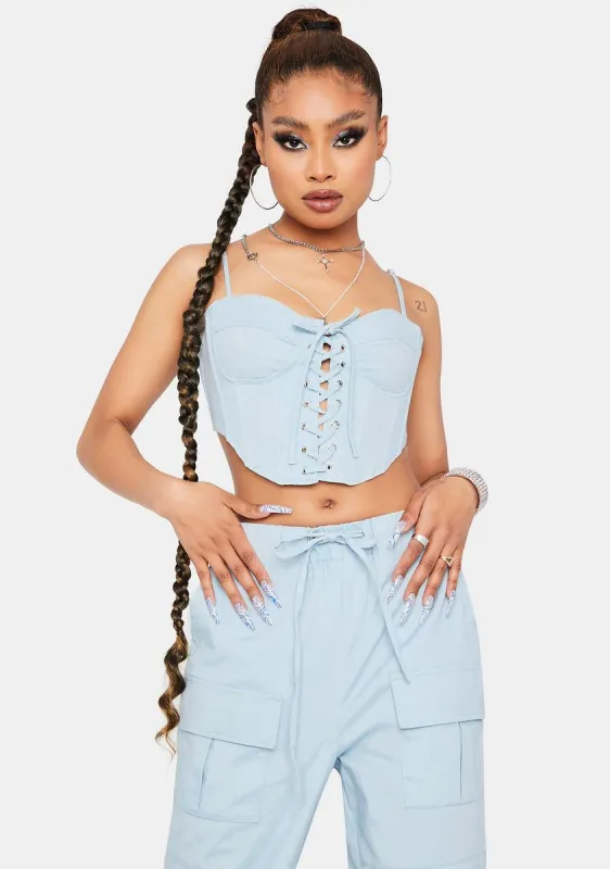 Sky Delightful Darling Jogger Set sold by Dolls Kill