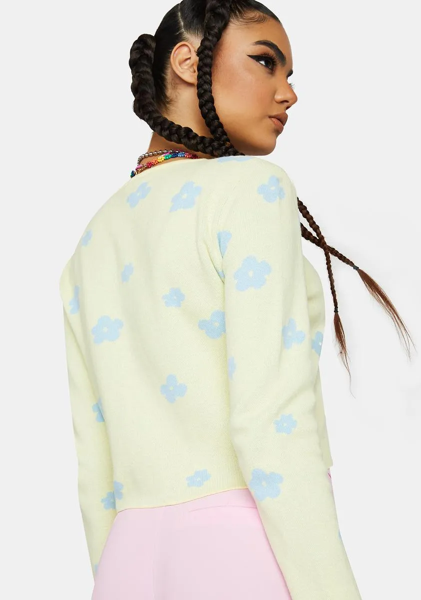 Zesty Through The Fields Floral Cropped Cardigan Top sold by Dolls Kill product image thumbnail 4